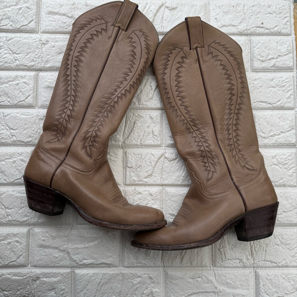 Vintage Usa Made Justin Tall Cowboy Boots Western Vintage Usa Made Justin Tall Cowboy Boots Western